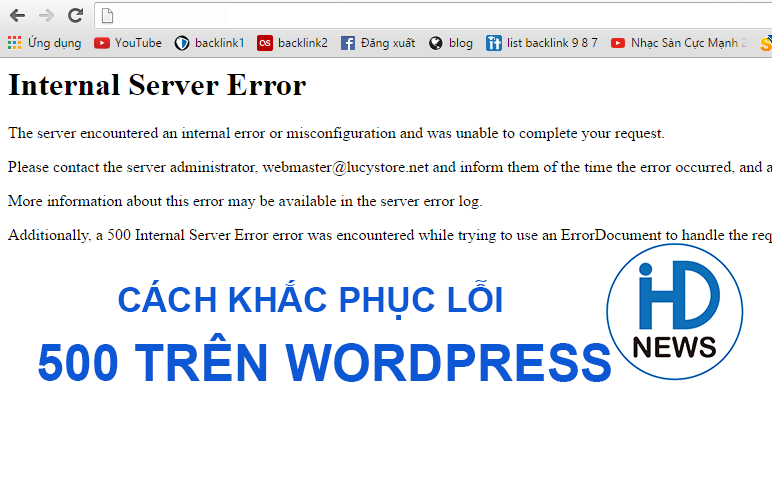 khac phuc loi 500 Intrenal server erro