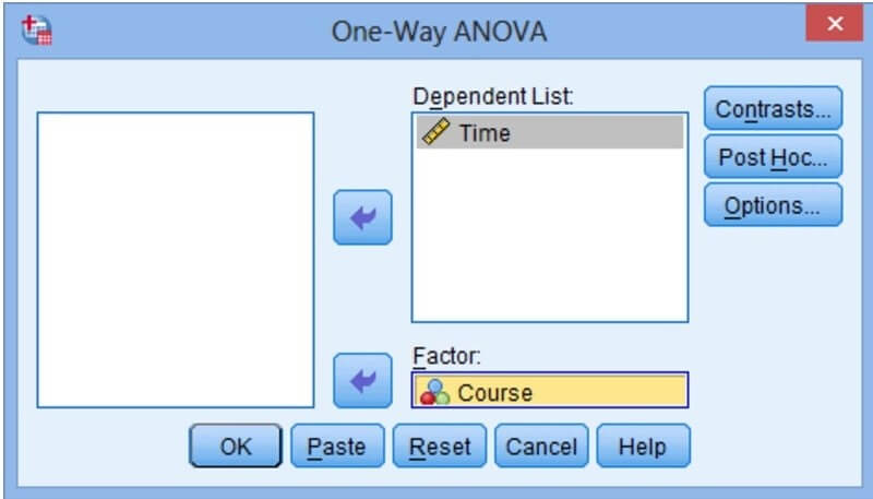Bước 3 kiểm định One-way Anova trong SPSS
